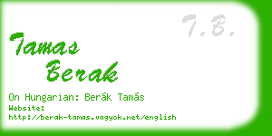 tamas berak business card